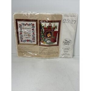 Vintage Creative Circle Christmas Needlework Kit 2327 & 2300 Needlepoint